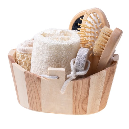 Kosz upominkowy zestaw SPA myjki masaż prezent- 6 elementów Hedo