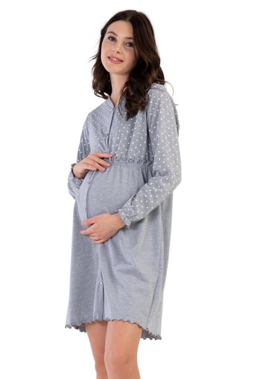 Koszula ciążowa podomka Vienetta S na guziki Vienetta