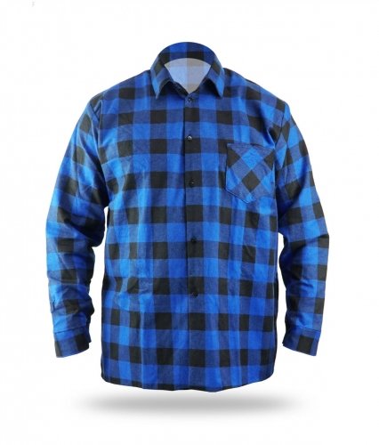 Koszula flanelowa niebieska, rozm.XL, 100% bawełna Dedra