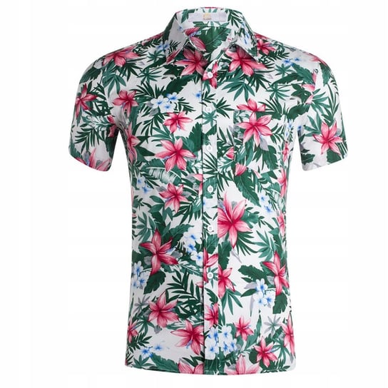 Koszula Hawajska Męska Na Lato Wakacje Przewiewna Bawełna Island Vibes XXL Inna marka