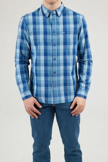 Koszula Męska Wrangler Ls 1 Pkt Shirt Directoire Blue W5M24Mxkl-L Wrangler