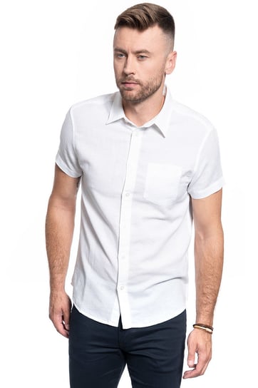Koszula Męska Wrangler Ss 1 Pkt Shirt White W5J1Lo989-L Wrangler