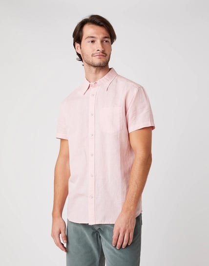 Koszula Męska Wrangler Ss 1Pkt Shirt Silver Pink W5J7Loxtu-M Wrangler