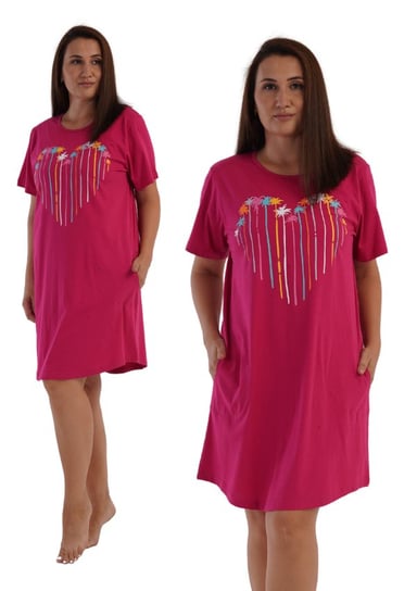 Koszula Nocna bawełniana 1XL Vienetta duży rozmiar z kieszeniami na prezent Vienetta