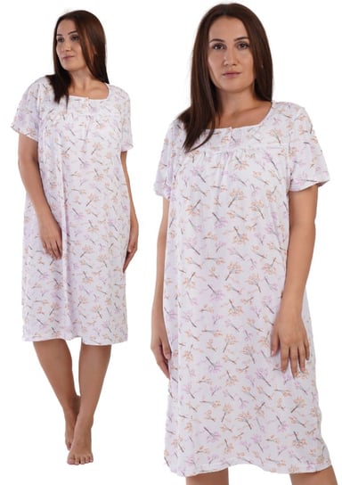 Koszula Nocna bawełniana 2XL Vienetta z krótkim rękawem duże rozmiary +size Vienetta