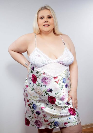 KOSZULA NOCNA FLOWERS DK-HA Plus Size-3XL Inna marka