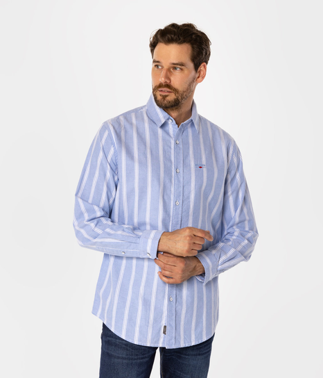 Koszula regular w kratę WAYNE 9338 BLUE-M Lee Cooper
