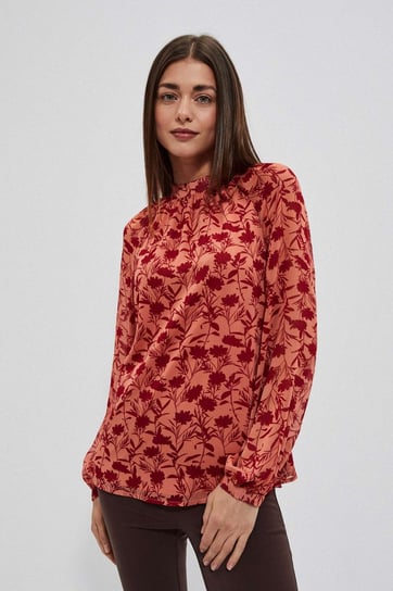 Koszula w kwiaty ze stójką-XL Moodo