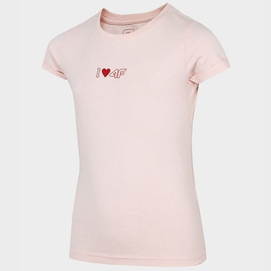 Koszulka 4F Jr HJZ22-JTSD005 (kolor Różowy, rozmiar 158 cm) 4F