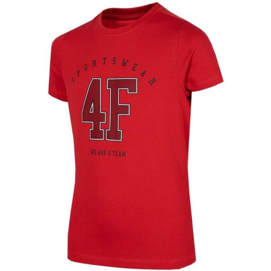 Koszulka 4F Jr HJZ22 JTSM008 (kolor Czerwony, rozmiar 158cm) 4F