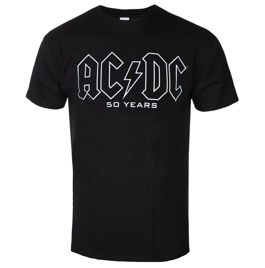 koszulka AC/DC - 50 YEARS LOGO HISTORY (BLACK)-M Inna marka