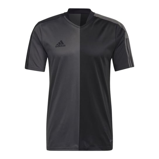 Koszulka adidas Half&Half Tiro M (kolor Czarny. Szary/Srebrny, rozmiar S (173cm)) Adidas