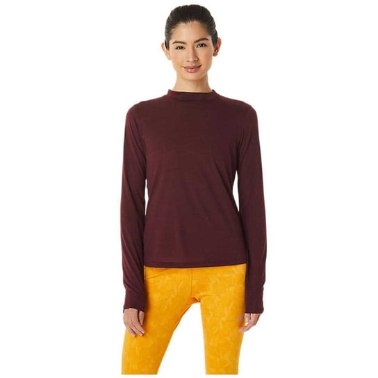 Koszulka Asics Runkoyo Mock Neck Longsleeve Top W Bordowa (2012C389-500) Asics