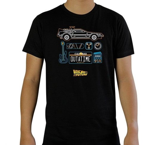 koszulka back to the future - delorean - men's t-shirt - (m) Inna marka