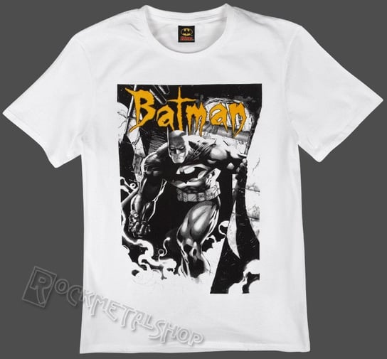 koszulka BATMAN - GOTH LETTER biała-M Legend Stuff