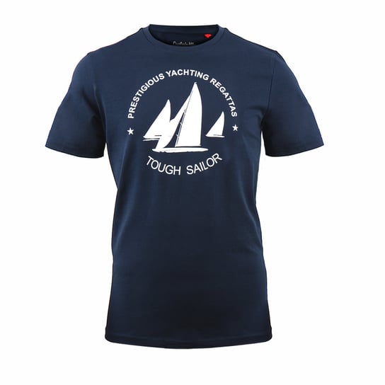 Koszulka bawełniana męska granatowa T-shirt TOUGH SAILOR Captain Mike® rozmiar L Captain Mike