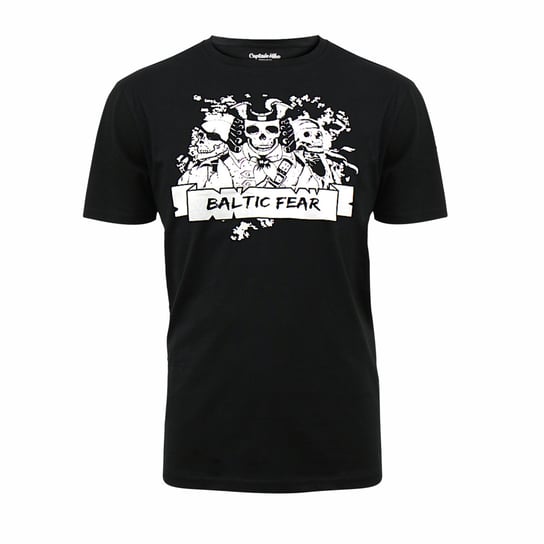 Koszulka bawełniana męska T-shirt z nadrukiem strach bałtycki L Captain Mike