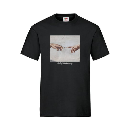 Koszulka bawełniana z nadrukiem Stworzenie Adama | Art of Beekeeping (czarna) - wzór KA49 L BEE&HONEY