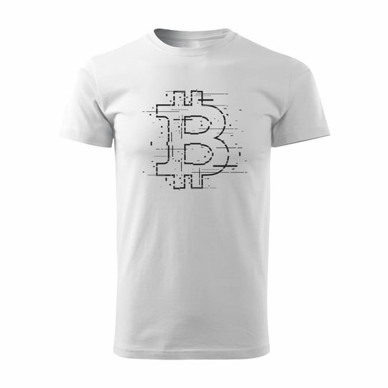 Koszulka bitcoin ethereum prezent dla inwestora męska biała REGULAR-L TUCANOS