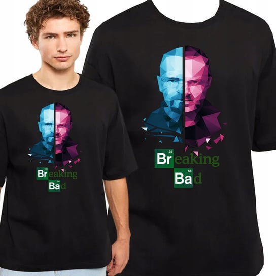 KOSZULKA BREAKING BAD HEISENBERG SERIAL PREZENT BAWEŁNA M 0719 CZARNY JHK