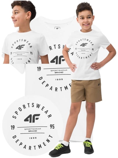 Koszulka chłopięca 4F biały 4F