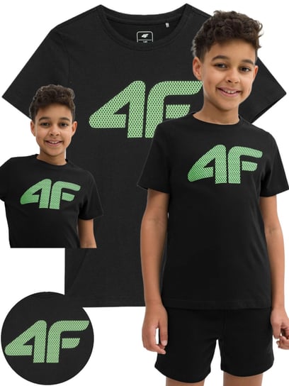 Koszulka chłopięca 4F głęboka czerń 4F
