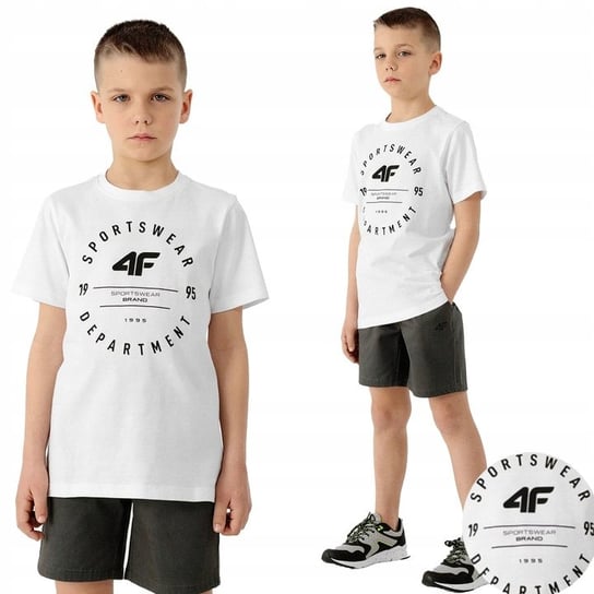 KOSZULKA CHŁOPIĘCA 4F T-SHIRT BAWEŁNA 122 4F