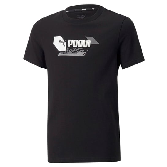 Koszulka chłopięca Puma ALPHA GRAPHIC czarna 67088301-128 Inna marka