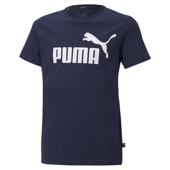 Koszulka chłopięca Puma Ess Logo granatowa 58696006-116 Inna marka