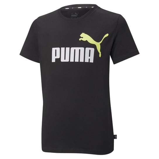 Koszulka chłopięca Puma ESSENTIALS+ 2 COL LOGO czarna 58698597-140 Puma