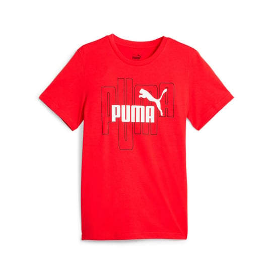 Koszulka chłopięca Puma GRAPHICS NO.1 LOGO czerwona 67682311-128 Inna marka