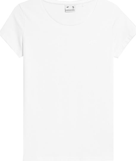Koszulka damska 4F F0906 biała 4FAW23TTSHF0906 10S-L 4F