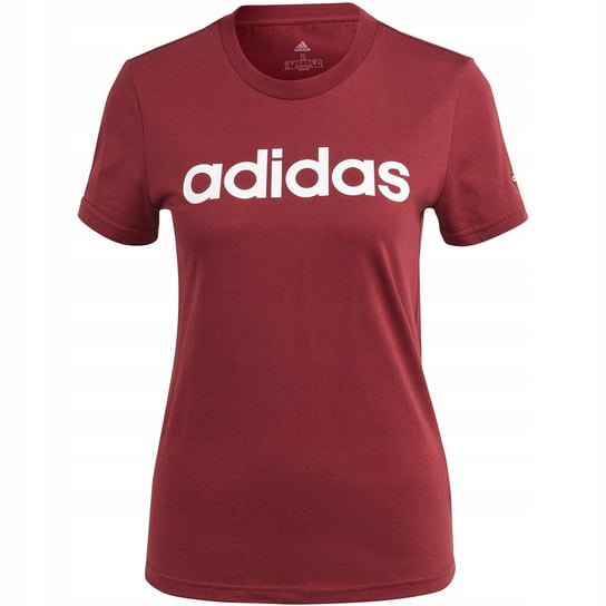 Koszulka damska adidas Loungewear Essentials Slim Logo Tee bordowa IM2829 S Adidas