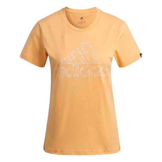 Koszulka damska adidas Outlined Floral Graphic T-Shirt żółta GL1030 Adidas