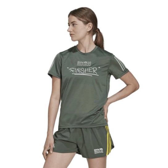 Koszulka Damska Adidas Zielona Lekka Wygodna Do Biegania Sportowa L Adidas