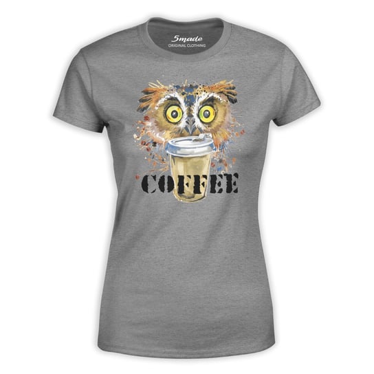 Koszulka damska COFFEE sowa i kawa-L 5made