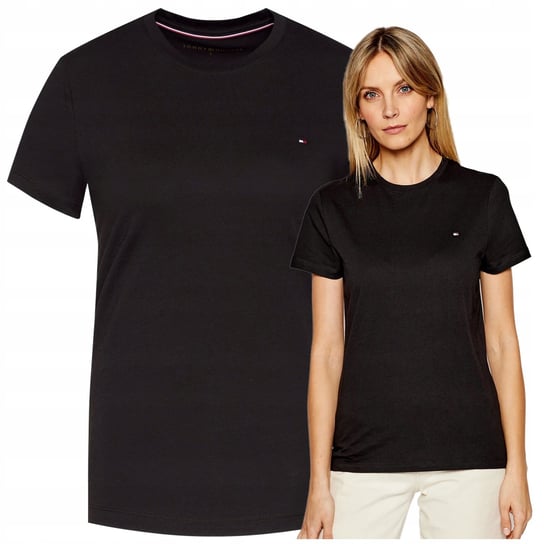 Koszulka Damska Czarna Tommy Hilfiger Bawełniana Elegancka na sportowo r.XL Tommy Hilfiger