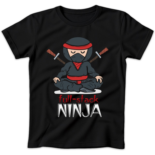 Koszulka damska Fullstack ninja czarna Inna marka