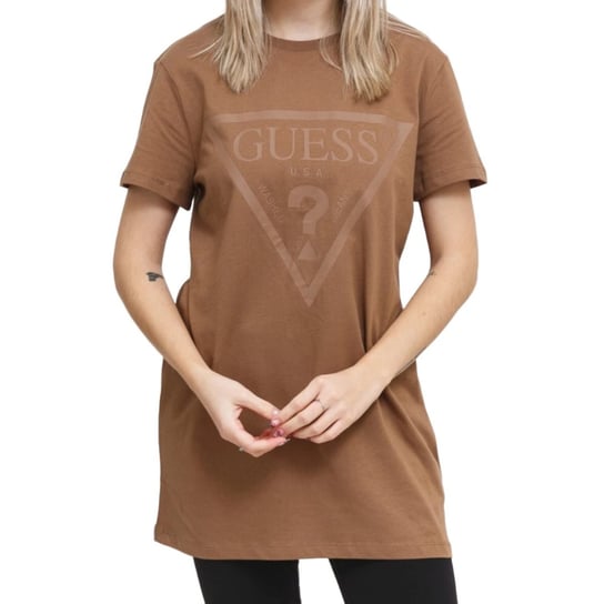 Koszulka damska Guess Dianna Long t-shirt luźny bawełniany-L GUESS