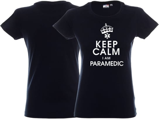 Koszulka damska KEEP CALM I AM PARAMEDIC granatowa Inna marka