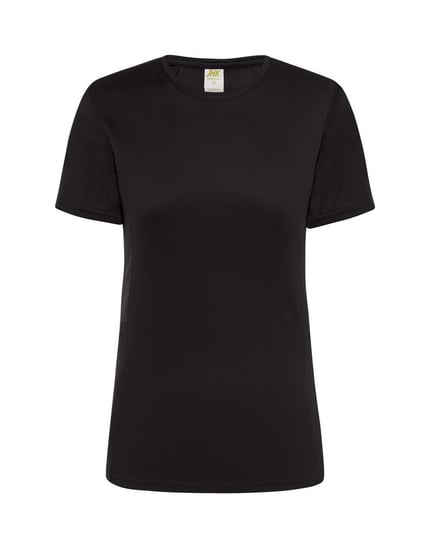 Koszulka damska krój sportowy , materiał oddychający kolor czarny roz.L M&C