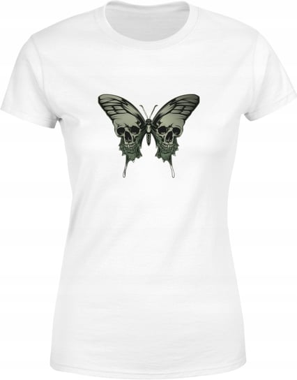 Koszulka damska motyl o skrzydłach w kształcie czaszek T-shirt damski Inna marka