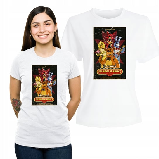 Koszulka Damska Nadruk Bawełniany T-shirt Prezent FNAF Can You Survive L Plexido