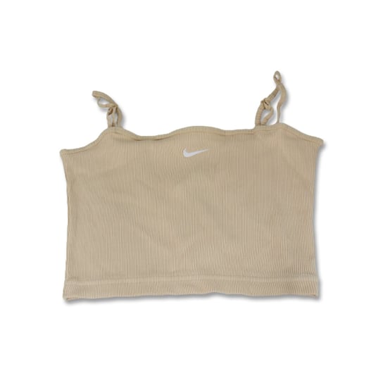 Koszulka damska Nike Sportswear Essential Rib Crop Top Sanddrift/White - DM6737-126-M Nike
