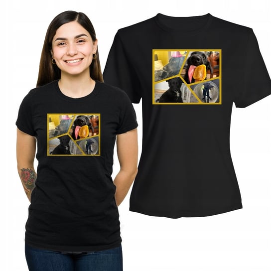 Koszulka Damska Personalizowany T-Shirt Twoje Zdjęcia Twój Pupil Pies S Plexido