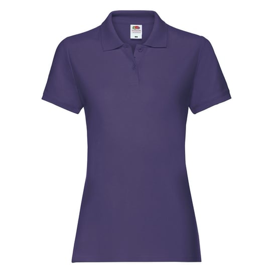 Koszulka damska Premium Polo Fruit of the Loom - Fioletowy L FRUIT OF THE LOOM