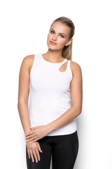 Koszulka damska sportowa z wycięciem na ramiączku Axa Eldar biała  XL Eldar