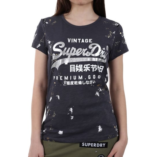 Koszulka damska Superdry Entry klasyczna t-shirt -S Superdry