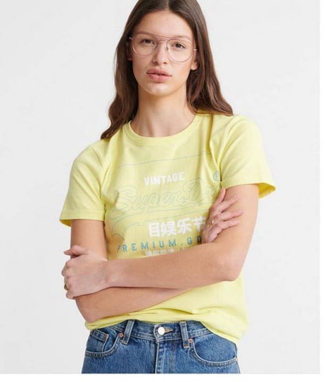 Koszulka damska Superdry Pg Label Outline t-shirt-M Inna marka