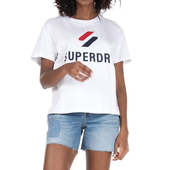 Koszulka damska Superdry Sportstyle Classic biały t-shirt-L Superdry